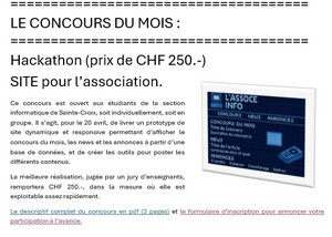 Concours du mois